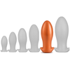 The Assgasm Buttplug XXL Ø8,5 cm Anal Plug - Egg - Butplug Buigzaam Siliconen - Oranje - Groot - Inbrengbare lengte 20 cm