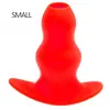 Plug Tunnel Stretch Rouge Small 11 x 5 cm  