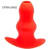 Plug Tunnel Stretch Rouge Extra large 16 x 7.5cm  