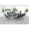 Concept-Usine Ravenne 10. Salon De Jardin En Aluminium 10 Places Gris