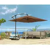 Concept-Usine Solenzara À Led Chocolat : Parasol À Led Déporté 3x3m