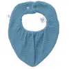 BB & Co Bavoir bandana bambou et gaze de coton Pierre Bleue