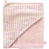 Cape de bain rayé vieux rose Soft Stripes