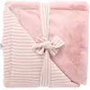 Couverture Luxe rayé vieux rose Soft Stripes
