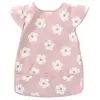 BB & Co Bavoir intégral en tissu imperméable fleurs rose et blanc (6-24 mois)