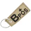 CLJ - Porte-clés - RESUS - GROUPE SANGUIN : B+ B Positif - Marron mili...