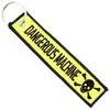 CLJ - Porte-clés - DANGEROUS MACHINE - Jaune et Noir - Sécurité aviati...