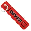 CLJ - Porte-clés - Plongeur Diver - Rouge - Métiers - Urgence