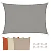 Voile d'ombrage rectangulaire imperméable et anti-UV - 3 x 5 m - Gris - Linxor