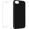 Geschikt voor iPhone 7/8/SE 2020-2022 Gel siliconen Hoes + 9H Gehard Glas Zwart