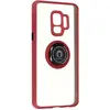 Geschikt voor Samsung Galaxy S9 Bi-materiaal Case Ring Video-Ondersteuning rood