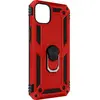 Geschikt voor Apple iPhone 14 Plus Hybrid Case Video Support Ring rood
