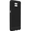 Geschikt voor Xiaomi Redmi Note 9T 5G Versterkt Soft Case met geborsteld effect zwart
