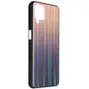 Geschikt voor Samsung Galaxy A12 Holographic Rainbow Hoesje Aurora Collection bruin
