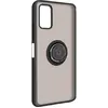 Geschikt voor Samsung Galaxy A03s Bi-materiaal Case Ring Video-Ondersteuning zwart