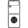 Avizar Coque pour Samsung Galaxy Z Flip 3 Bi-matière Bague Métallique ...