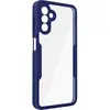 Hoes Geschikt voor Samsung Galaxy A13 5G/A04s Plexiglas achter +Polymeer voor, omtrek blauw