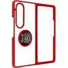 Coque pour Samsung Galaxy Z Fold 4 Bi-matière Bague Métallique Support...
