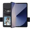 Merkloos / Sans marque Foliohoes Geschikt voor Samsung Galaxy Z Fold 6 Portemonneehouder met polsband, Zwart