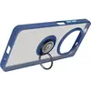 AVIZAR Coque pour Xiaomi Redmi A3 Bague Métallique Fonction Support Bleu Nuit