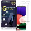 VCOMP Pour Samsung Galaxy A22 5G 6.6": Lot - Pack de 3 Films de protection écran Verre Trempé