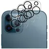VCOMP Pour Apple iPhone 13 Pro Max: Pack 3 Films Protection Objectif Caméra Arrière en Verre Trempé 9H avec Cercle De Lumière Flash Noir
