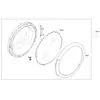 Bosch HUBLOT PORTE COMPLETE REP 0303 POUR SECHE LINGE BOSCH - 11012069