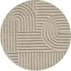 Tapis - NAZAR RUGS - TURIN - Beige - Géométrique - D 160 cm