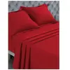 Drap plat 1 personne 180x290 cm 100% COTON ROUGE