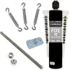 Kit daccroche pour toile dombrage Argent 13 cm