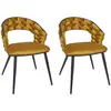 Lot de 2 Chaises Design "Sawyer" 82cm Jaune Moutarde