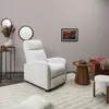 Fauteuil de Relaxation Côtelé "Scott" 100cm Beige