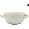 HOME DECO FACTORY Lot de 6 Bols à Soupe "Au Grès du Temps" 14cm Gris