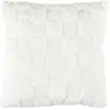 HOME DECO FACTORY Coussin Déco en Flanelle "Damier" 40x40cm Blanc