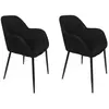 Fauteuil Atome Noir - Lot De 2
