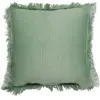 Coussin Déco Déhoussable Gaufré 40x40cm Vert Sauge