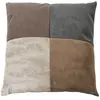 Coussin Déco "patchwork" 40x40cm Marron & Beige - Paris Prix