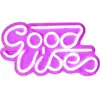 MOBILIBRICO Lampe Led Effet Néon "good Vibes" 33cm Rose - Paris Prix