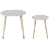 Tables gigognes en bois Patio (Lot de 2) Multicolore