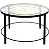 Table Basse Design "horloge" 90cm Noir - Paris Prix
