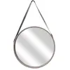 HOME DECO FACTORY Miroir rond avec anse PU - Bois - 50 cm - M6