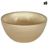 Lot De 6 Bols En Verre Design "royal" 70cl Or - Paris Prix