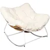 PARIS PRIX Fauteuil Assise En Tissu Bouclette Odin