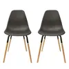 PARIS PRIX Chaise scandinave pieds métal et bois de hêtre Phenix (Lot de 2)