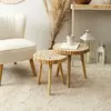 Lot De 2 Tables Gigognes "rondin" 40cm Naturel - Paris Prix Beige