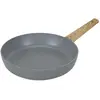 Poêle - Cook Concept - Aluminium - Manche Effet Bois - Marron Et Gris