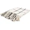 PLAID COTON IMPRIME BEIGE ET NOIR 150X120CM