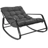 Fauteuil à Bascule Design "miami" 130cm Gris - Paris Prix