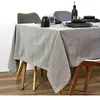 THE HOME DECO FACTORY Nappe Coton Vert Olive 140X250cm Art de la Table Service de Table Textile de Table