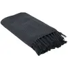 JETE DE CANAPE GAUFRE GRIS ANTHRACITE 130X160CM